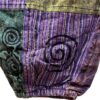 Colorful patchwork fabric with swirls
