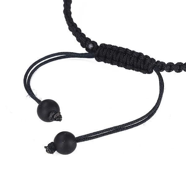 7-Chakra Macrame Tumbled Rectangle Stone Bracelet: Geometric Alignment & Raw Stability - Image 5