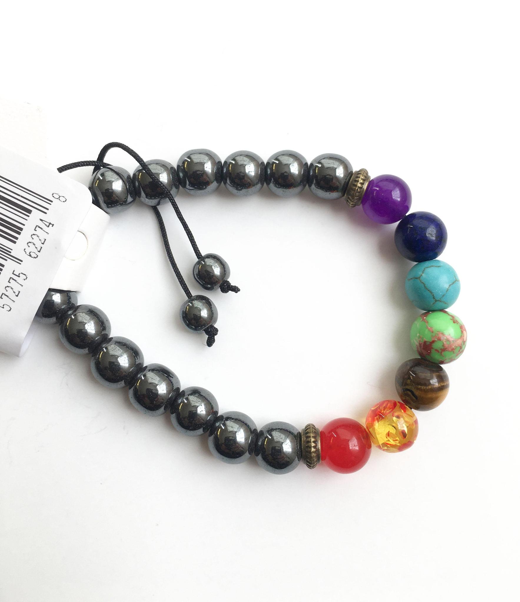 Hematite w/ 7-Chakra Stones: The Iron-Clad Alignment