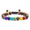 Tiger Eye 7-Chakra Adjustable Macrame Bracelet: Primal Courage & Total Alignment VTrendz