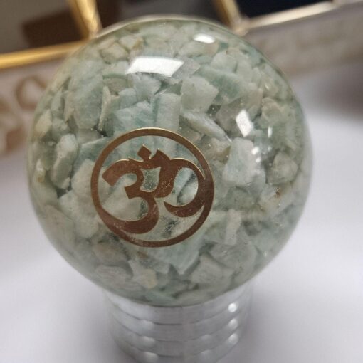 Amazonite Orgone Sphere – Artifact of Truth & Soothing Flow – 2.5"