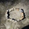 The Playful Protector: 14mm Dalmatian Jasper Tumbled Bracelet VTrendz