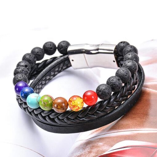 Lava & Leather Bracelet : The Triple-Layer Alignment