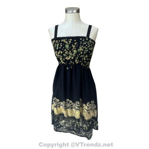 High-Low Dress, Sundress with Batik printing, Higher in Front and Lower in Back, One Size Fits Most
