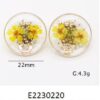 Real Flower Earrings in Resin VTrendz