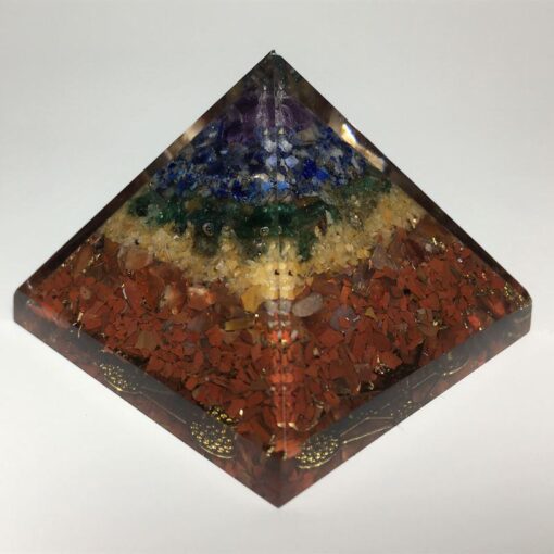 7-Chakra Orgonite Pyramid 2*2*2 inch