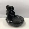 Cascading Fountain Black Ceramic Backflow Incense Holder Waterfall Incense Burner, Reflux Burner, Handmade Ceramic, Home Décor for Meditation, Mini-Zen Experience Size: 11.5*10*10 cm VTrendz