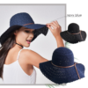 Net Wide Brim Hats Straw Cowboy Cap Sunshade Beach Ladies Hat VTrendz
