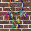 Nylon 4-Baby thread and bead dreamcatcher 4 baby rainbow color Dia 22cm L 65 cms VTrendz