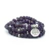 Amethyst 108 Mala 6 & 8mm Beads Bracelet Mala Prayer Beads OM Charm Meditation Necklace VTrendz
