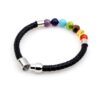 7-Chakra Beads Genuine Leather Unisex Bracelet with Magnetic Clasp VTrendz