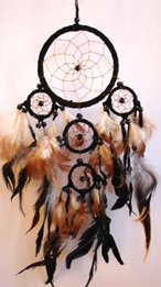 Suede fabric dreamcatcher 4 baby assorted color 12cm