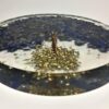 Orgone Coaster / Disc / Plate with Natural Stone Tree of Life Lapis Lazuli 3.5" inch diameter VTrendz