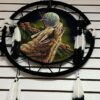 Wolf Howling To The Moon 24" Dia Colorful Handpainted Velvet shield Dream Catcher VTrendz