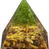 Tiger Eye with Tree of Life Orgonite Pyramid 3*3*4 inch VTrendz