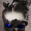 Skull & Dragon w/Light Ceramic Backflow Incense Holder Waterfall Incense Burner, Reflux Burner, Handmade Ceramic, Home Décor for Meditation, Mini-Zen Experience Size: 10.6*12*16 cm VTrendz