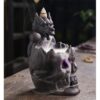 Skull & Dragon w/Light Ceramic Backflow Incense Holder Waterfall Incense Burner, Reflux Burner, Handmade Ceramic, Home Décor for Meditation, Mini-Zen Experience Size: 10.6*12*16 cm VTrendz