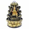 Goddess of Wealth & Prosperity Goddess Lakshmi Fountain / Lakshmi with Lotus Flower, Rolling Crystal Ball & LED Antique Resin Tabletop Waterfall Fountain 22 cm*22 cm*29 cm VTrendz