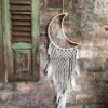 Rattan & Macrame Crescent Moon Dreamcatcher / Wall Hanging L-36 Inches VTrendz