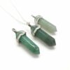 Green Aventurine Bullet Shaped Pendant Necklace for Relaxation, Positivity, and Balancing Energy VTrendz
