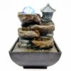 4-Tier Rockery, Castle & LED Crystal Ball Antique Resin Tabletop Waterfall Fountain VTrendz