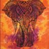 Elephant Tiedye Wall Hanging Handmade Cotton Tapestry 84"x54" inch VTrendz