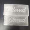 Selenite Engraved Charging Plate: Blessed Energy Transmutation (8 Inch) VTrendz