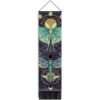 Moth Butterfly & BEE Free Spirit scroll tapestry - Banner Wall Tapestry, Moon Phase Tapestry Wall Hanging, Cotton Linen Wall Art 46*12 Inches VTrendz