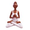 Yoga Women Meditating Statue Hand Painted 9.5" x 6.5" x 5" VTrendz