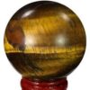 Tiger Eye Sphere Natural Stone For Healing Stone for Creativity, Intuition & Protection, Meditation Crystal Healing Grid Reiki Metaphysical Energy between 250 to 450 grams VTrendz