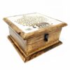 Hand Carved Decorative Elephant w/ Tree of Life Wooden Storage Box, 7"x7" VTrendz
