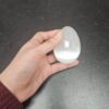 Selenite Egg: Crystalline Shield for Fertility, New Beginnings & Auric Transmutation (2.75 Inch) VTrendz