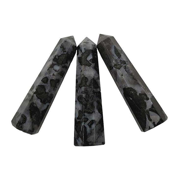 Indigo Gabbro Tower Wand Natural Indigo Stone For Healing Stone for Creativity, Intuition & Protection, Meditation Crystal Healing Grid Reiki Metaphysical Energy 2 - 3 Inch