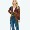 Z-TH-1697 Long sleeve Tie Dye Front Cardigan VTrendz
