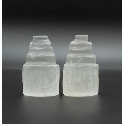 Selenite Skyscraper Tower: Energy Transmutation & Home Protection (2.4-4 inches)