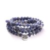 Lapis Lazuli 108 Mala 6 & 8mm Bead Stone Lotus Pendant Necklace Charm Natural Stone Yoga Bracelet Lapiz Lazuli VTrendz