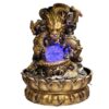Golden Dragon Tabletop fountain with Rolling Crystal Ball & LED Antique Resin Tabletop Water Fountain 21X21X28 cm VTrendz