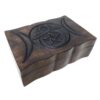 Hand Carved Decorative Pentagram Cobra Wooden Storage Box, 9"x6"x2.75" VTrendz