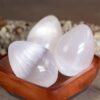 Selenite Egg: Crystalline Shield for Fertility, New Beginnings & Auric Transmutation (2.75 Inch) VTrendz