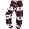 Elephant Print draw string Thai harem pants with single pocket 100% Rayon VTrendz
