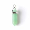 Green Aventurine Bullet Shaped Pendant Necklace for Relaxation, Positivity, and Balancing Energy VTrendz