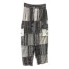 Black & White Heavy Boho Open Bottom Patch Pants VTrendz
