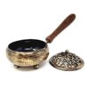 Golden Finish Charcoal Censer | Burner of Sacred Resin (9"L) VTrendz