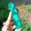 Malachite Obelisk Tower Jumbo Healing Wand Spirit Stone 8 Faceted Pointed Obelisk Tower Healing Reiki Wand Metaphysical Balance Energy Approx. 4 inches tall VTrendz