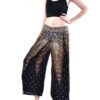 Open Leg Thai Palazzo Pant Feather Print Rayon Comfy & Trendy One Size Fits Most 100% Handmade VTrendz