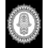 Hamsa Hand Mandala with Lotus Tapestry 84" x 54" VTrendz
