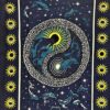 Celestial Sun Moon Yin Yang Dolphin Tapestry Multi color Size 84" x 54" Inch VTrendz