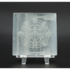 Selenite Engraved Charging Plate Coaster for Crystal Cleansing & Manifestation 3x3 Inch VTrendz