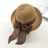 Panama Grass Sun Hat with Linen Bow Straw Beach Hats For Men and Women VTrendz