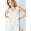 Vocal White Sleeveless Top With Rhinestones VTrendz